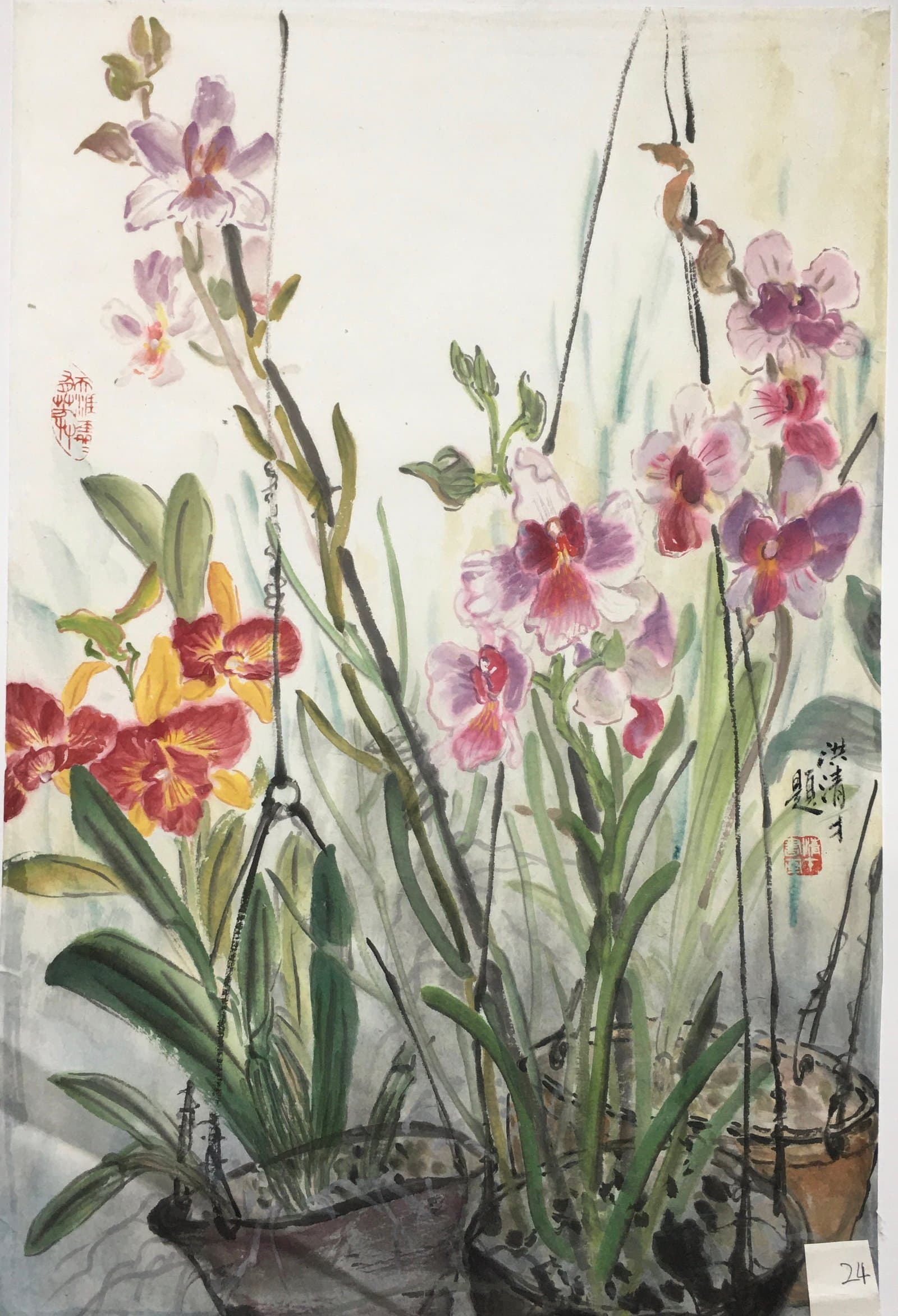 葫姬花（三盆） — Three Pots of Frangipani